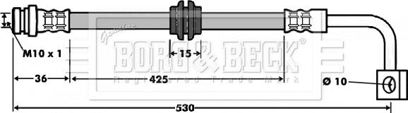 Borg & Beck BBH7473 - Гальмівний шланг autocars.com.ua