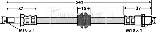 Borg & Beck BBH7497 - Гальмівний шланг autocars.com.ua