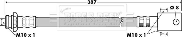 Borg & Beck BBH7510 - Тормозной шланг avtokuzovplus.com.ua