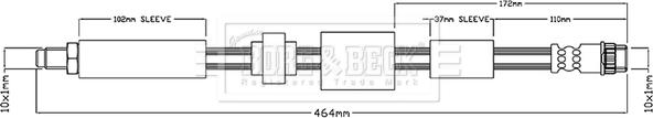 Borg & Beck BBH7516 - Гальмівний шланг autocars.com.ua