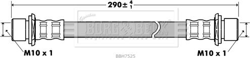 Borg & Beck BBH7525 - Гальмівний шланг autocars.com.ua