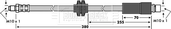 Borg & Beck BBH7567 - Гальмівний шланг autocars.com.ua