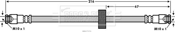 Borg & Beck BBH7570 - Гальмівний шланг autocars.com.ua