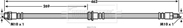 Borg & Beck BBH7578 - Тормозной шланг avtokuzovplus.com.ua