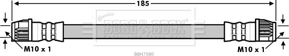 Borg & Beck BBH7580 - Гальмівний шланг autocars.com.ua