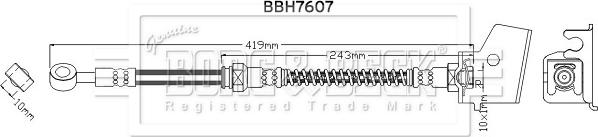 Borg & Beck BBH7607 - Тормозной шланг avtokuzovplus.com.ua