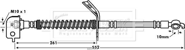 Borg & Beck BBH7612 - Гальмівний шланг autocars.com.ua