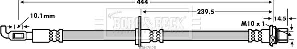 Borg & Beck BBH7620 - Гальмівний шланг autocars.com.ua