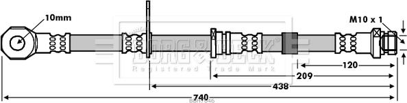 Borg & Beck BBH7646 - Тормозной шланг autodnr.net