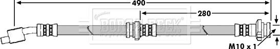 Borg & Beck BBH7653 - Тормозной шланг avtokuzovplus.com.ua