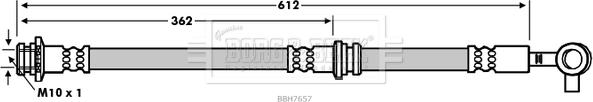 Borg & Beck BBH7657 - Тормозной шланг avtokuzovplus.com.ua