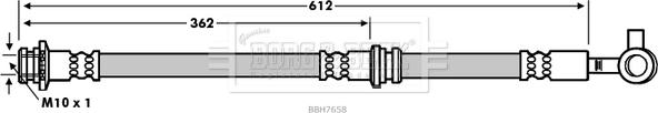 Borg & Beck BBH7658 - Гальмівний шланг autocars.com.ua