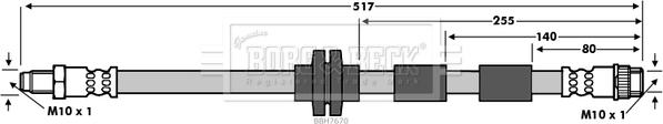 Borg & Beck BBH7670 - Гальмівний шланг autocars.com.ua