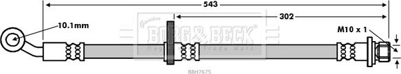 Borg & Beck BBH7675 - Гальмівний шланг autocars.com.ua