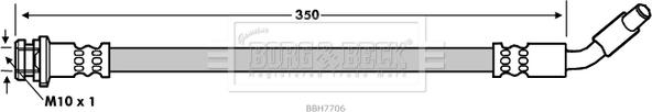 Borg & Beck BBH7706 - Гальмівний шланг autocars.com.ua