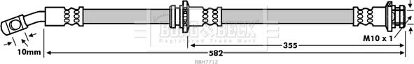 Borg & Beck BBH7712 - Гальмівний шланг autocars.com.ua