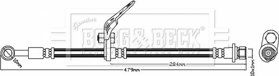 Borg & Beck BBH7749 - Гальмівний шланг autocars.com.ua