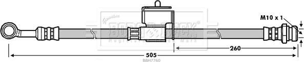 Borg & Beck BBH7760 - Гальмівний шланг autocars.com.ua