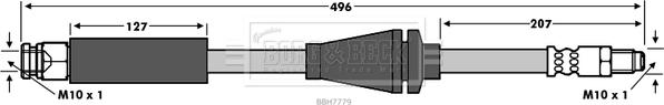 Borg & Beck BBH7779 - Тормозной шланг avtokuzovplus.com.ua