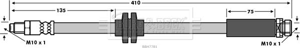 Borg & Beck BBH7781 - Гальмівний шланг autocars.com.ua