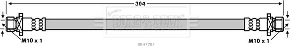 Borg & Beck BBH7787 - Гальмівний шланг autocars.com.ua