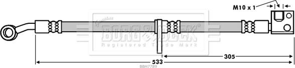 Borg & Beck BBH7789 - Тормозной шланг avtokuzovplus.com.ua