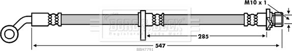 Borg & Beck BBH7791 - Гальмівний шланг autocars.com.ua