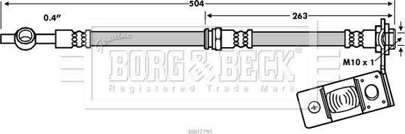 Borg & Beck BBH7795 - Тормозной шланг avtokuzovplus.com.ua