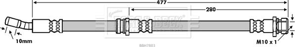 Borg & Beck BBH7803 - Гальмівний шланг autocars.com.ua