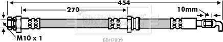 Borg & Beck BBH7809 - Гальмівний шланг autocars.com.ua