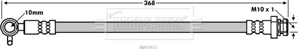 Borg & Beck BBH7811 - Гальмівний шланг autocars.com.ua