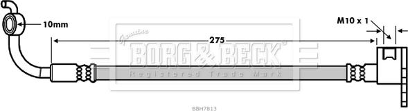 Borg & Beck BBH7813 - Гальмівний шланг autocars.com.ua