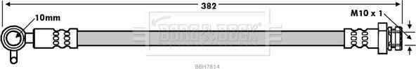 Borg & Beck BBH7814 - Гальмівний шланг autocars.com.ua