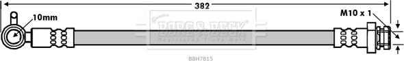 Borg & Beck BBH7815 - Гальмівний шланг autocars.com.ua