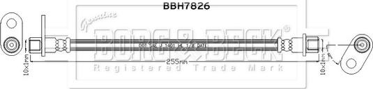Borg & Beck BBH7826 - Тормозной шланг autodnr.net