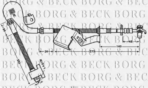 Borg & Beck BBH7841 - Гальмівний шланг autocars.com.ua