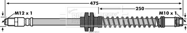 Borg & Beck BBH7853 - Гальмівний шланг autocars.com.ua