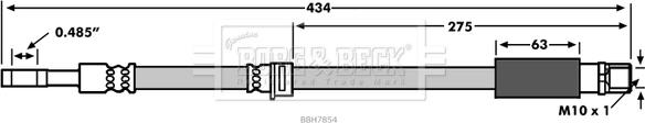 Borg & Beck BBH7854 - Гальмівний шланг autocars.com.ua