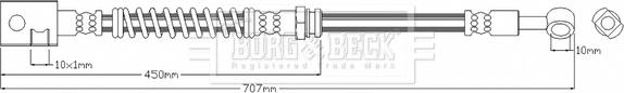 Borg & Beck BBH7859 - Гальмівний шланг autocars.com.ua