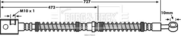 Borg & Beck BBH7860 - Гальмівний шланг autocars.com.ua