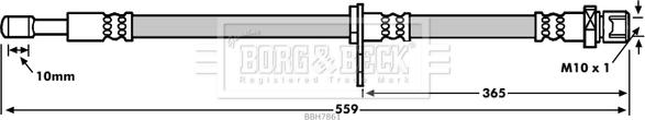 Borg & Beck BBH7861 - Тормозной шланг avtokuzovplus.com.ua