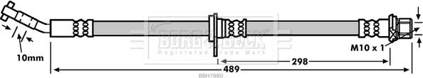 Borg & Beck BBH7880 - Гальмівний шланг autocars.com.ua