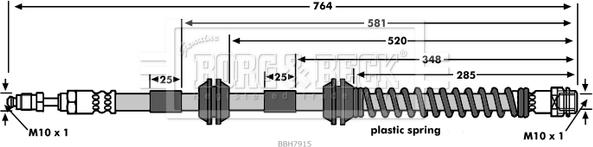 Borg & Beck BBH7915 - Тормозной шланг autodnr.net