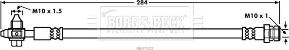 Borg & Beck BBH7922 - Тормозной шланг avtokuzovplus.com.ua