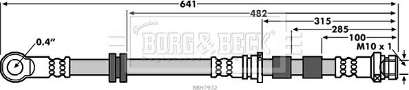 Borg & Beck BBH7932 - Тормозной шланг autodnr.net
