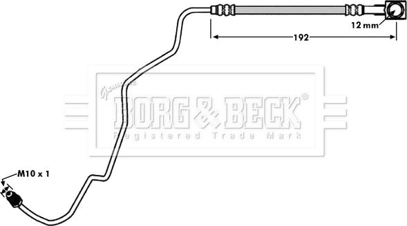 Borg & Beck BBH7936 - Гальмівний шланг autocars.com.ua