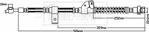 Borg & Beck BBH7940 - Гальмівний шланг autocars.com.ua