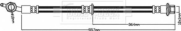 Borg & Beck BBH7969 - Тормозной шланг avtokuzovplus.com.ua