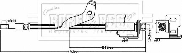 Borg & Beck BBH7972 - Тормозной шланг avtokuzovplus.com.ua