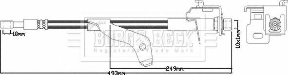 Borg & Beck BBH7973 - Тормозной шланг avtokuzovplus.com.ua